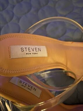 Steve Madden Clear Strap Nude Sandals